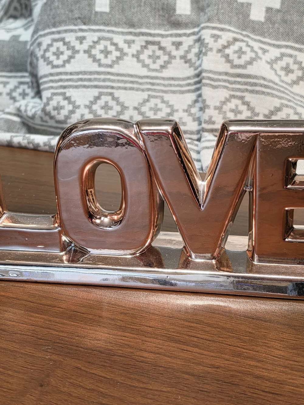 Pink and Rose Gold 'LOVE' Wall Decor Set